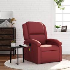 Fauteuils de massage Homie Vidaxl Fauteuil de massage inclinable Rouge bordeaux Similicuir Rouge bordeaux