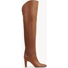 Chloé High Boots Chloé Eve Leather Over-The-Knee Boots - Clay Brown