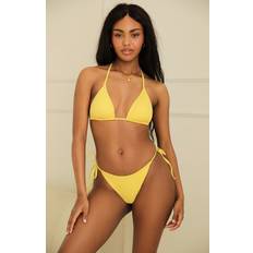 Jaune Bas de bikinis Mia Tie Side Cheeky Bikini Bottom - Sun Yellow