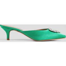LK Bennett Shoes LK Bennett Estella Embellished Satin Kitten Heel Mules