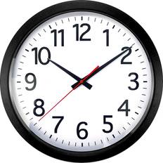 Realspace Quartz Black Wall Clock 14"