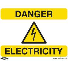 Danger Electricity Safety Sign Rigid Plastic 10-pack