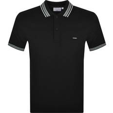 Calvin Klein Polo Shirts Calvin Klein Pique Tipping Polo T Shirt Black XX Large