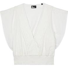 Pleats Blouses The Kooples Smocked Broderie Anglaise Top white