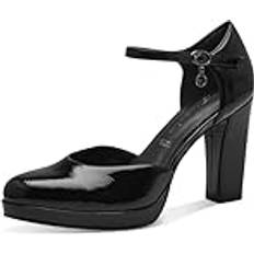 Tamaris Damen Pumps Blockabsatz Vegan; BLACK