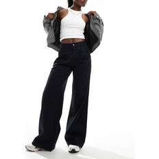 Levi's Dame Bukser Levi's Sorte bukser med vide ben og plisseringer twill-Black