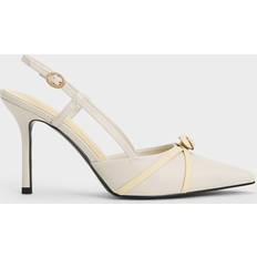 Yellow Heels & Pumps Charles & Keith Charles & Keith Rose Pointed-Toe Slingback Pumps Butter