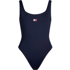 3XL - Damen Badeanzüge Tommy Hilfiger Heritage Scoop Back One Piece Swimsuit - Dark Night Navy