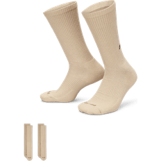 Nike Bruna Strumpor Nike Everyday Cushioned Crew Socks 2 Pairs Brown 11-14.5