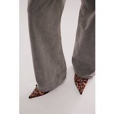 Arabella Heels Brown Cheetah Satin