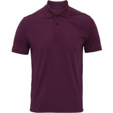 Purple Polo Shirts Premier Coolchecker Pique Polo Shirt Aubergine