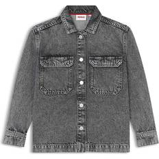 HUGO BOSS Vestes HUGO BOSS Kids-Overshirt aus Baumwoll-Denim mit schwarzer Waschung