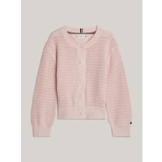 Tommy Hilfiger Cardigans Children's Clothing Tommy Hilfiger Girls' Kids' Boxy Crochet Knit Cardigan Pink Whimsy Pink