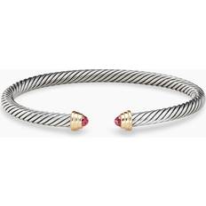 David Yurman Children Bracelets David Yurman Cable Kids Bracelet in Sterling Silver with 14K Yellow Gold and Pink