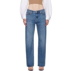 Alexander Wang Blue Mid-Rise Pre-Styled Logo Brief Jeans VNTGE MDM INDGO 473 WAIST