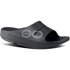 Oofos OOahh Sport Slide Matrix Black Walking Shoes Men's 14, Women's Medium