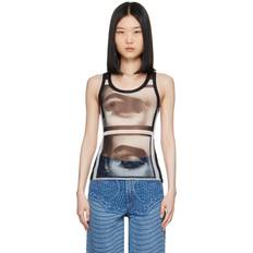 Jean Paul Gaultier Black 'The Eyes & Lips' Tank Top 000201-BLACK/GREY/WH