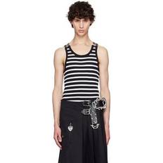 Jean Paul Gaultier Black & White 'The Strapped Marinière' Tank Top 0001-BLACK/WHITE