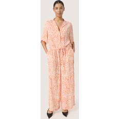 Soaked in Luxury Jumpsuits & Overalls Soaked in Luxury Zaya Jumpsuit Apricot Ditzy