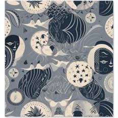 Grey Splash Guards Warren Reed Abstract Moon and Stars Kitchen Splash Guard