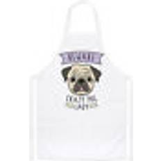 Leather Aprons Gift Base crazy pug lady chefs Apron