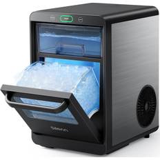 Ice Makers Silonn Nugget Ice Maker Countertop Pebble Ice Maker Machine Crushed Ice, Pellet Ice 44 lbs, PullOut Water Tank and Removable Ice Basket with LED Display, Stainless Steel