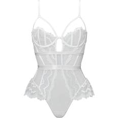 Blanc Ensembles de lingerie Ann Summers Sophisticated Crotchless Teddy White