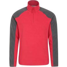 Truien Mountain warehouse Mens Ashbourne II Half Zip Fleece Top Dark Red