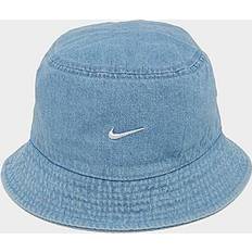 Blå - Denim/Jeansstof Kasketter Nike Apex Denim Bucket Hat Aegean Storm/Thunder Blue/White