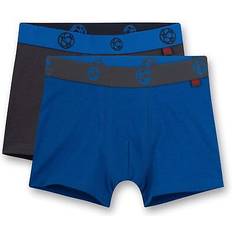 Børnetøj Sanetta jungen shorts, 2er pack pants, unterhosen, baumwoll-stretch, fußbal. Blau/Grau