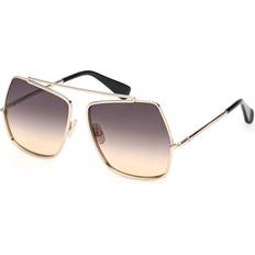 Sunglasses Max Mara MM0102 Elsapetite 32B Metal Gold Smoke Sunglasses - Shiny Pale Gold