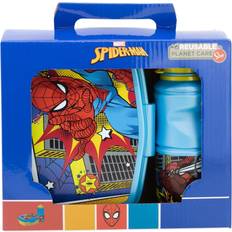 Stor Spiderman 2 Piece Kids Lunch Box Set Blue