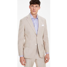 L - Slim Suits Tommy Hilfiger Men's Modern-Fit Th Flex Stretch Chambray Suit Separate Jacket Tan 38S