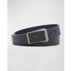 Ferragamo Mens Nero Brand-plaque Leather Belt NERO