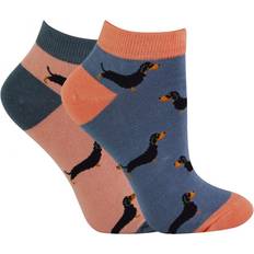 Viscose - Women Socks Miss Sparrow Womens Pair Multipack Ladies Bamboo Trainer Socks Multicolour