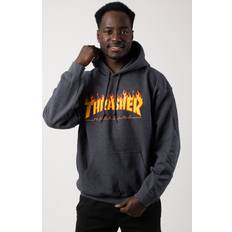 Thrasher Magazine Flame Hoodie - Dark Grey