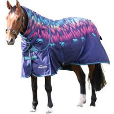 155cm Horse Rugs Highlander Highlander Forest Horse Turnout Rug & Neck Cover Navy One