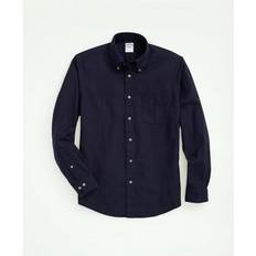 Brooks Brothers Men's Portuguese Flannel Polo Button Down Collar Shirt Navy