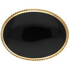 Gold Brooches C. W. Sellors 9ct Gold Whitby Jet Oval Rope Edge Brooch Gold