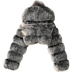Faux Fur Coat Women With Hood Cropped Bubble Coats Fleece Short Warm Jackets Plus Winter Coats For Women Faux Fur Coat Women With Hood Cropped Bubble Coats Fleece Short Warm Jackets Plus Winter Coats For Women