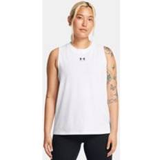 Under Armour Tank Tops Under Armour Women's Rival Muscle Tank White Black