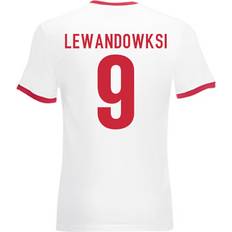Gildan Robert Lewandowski Poland Ringer Tee white-red