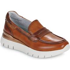 Pikolinos Women Low Shoes Pikolinos Asturias Leather Loafers Flat None Casual - Brown