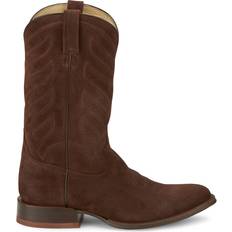 Tony Lama Derby Amado Round Cowboy Boots Brown