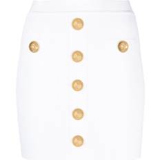 Balmain Short Skirts Balmain High Waist Buttoned Mini Skirt