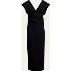 Khaite Ima Wool Blend Midi Dress - Svart