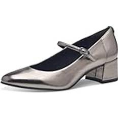 Tamaris Damen Pumps Blockabsatz Vegan; Pewter
