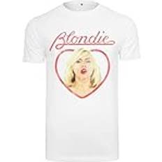 Herr - Silke/Siden T-shirts Merchcode Dam-t-shirt Blondie Heart of Glass Tee normal passform, bomull 100% XL, Vit