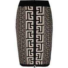 Balmain Skirts Balmain Monogram High Waist Skirt