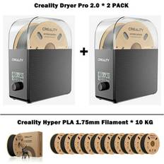 Creality 3D Printing Creality Sold by: STORE, 2 PACK Filament Dryer Box Pro Dust-Proof and Moisture-Proof 3D Printing Filament Storage Dryer Box Free with 10KG Hyper PLA Filament High Speed Printing Black